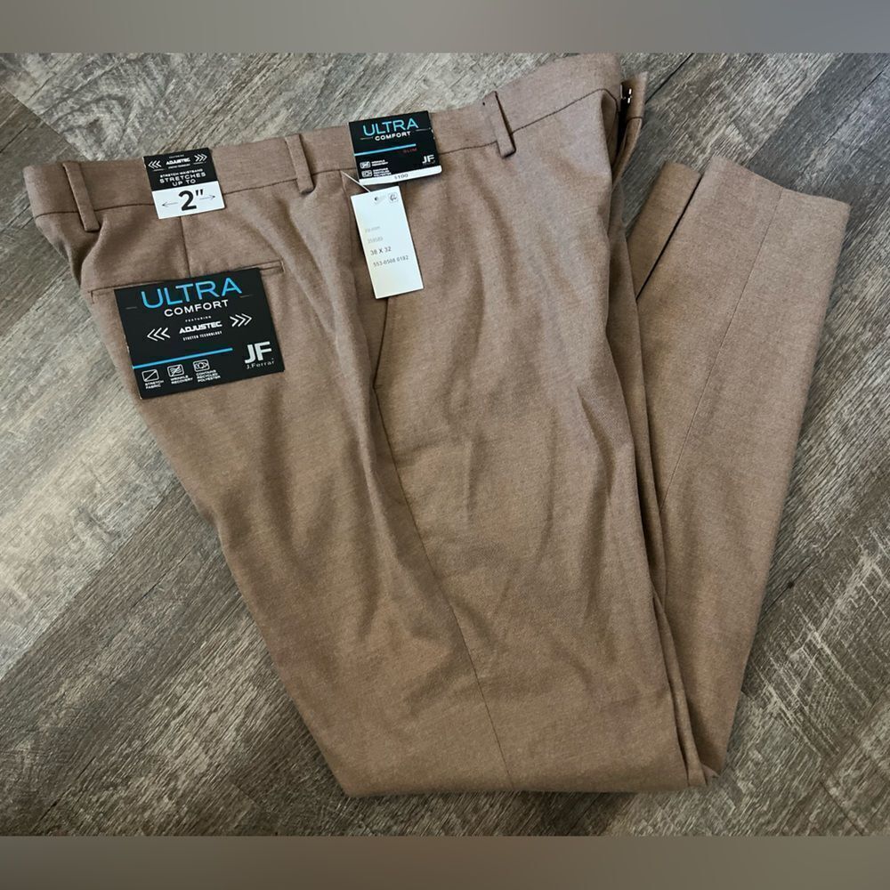 J. Ferrar Ultra Comfort Mens Stretch Fabric Slim Fit Flat Front Suit Pant- 34x34